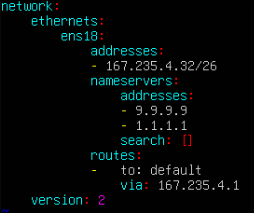 new configuration of IPs