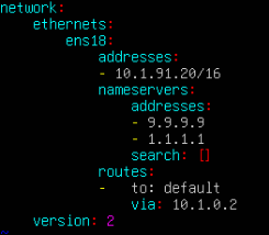 old configuration of IPs